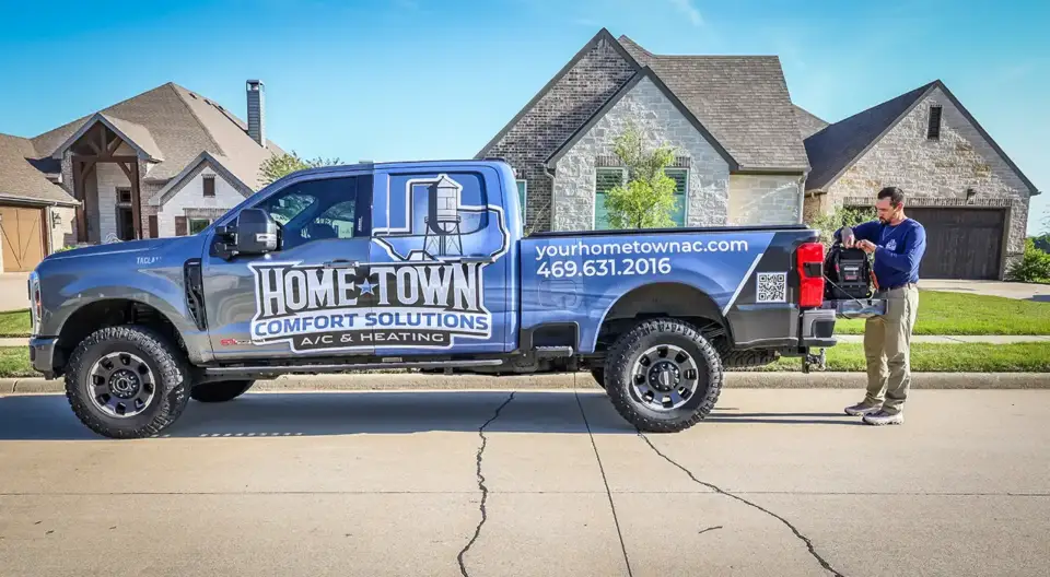 The Home Town Comfort Solutions truck has arrived, bringing with it comfort and happiness.