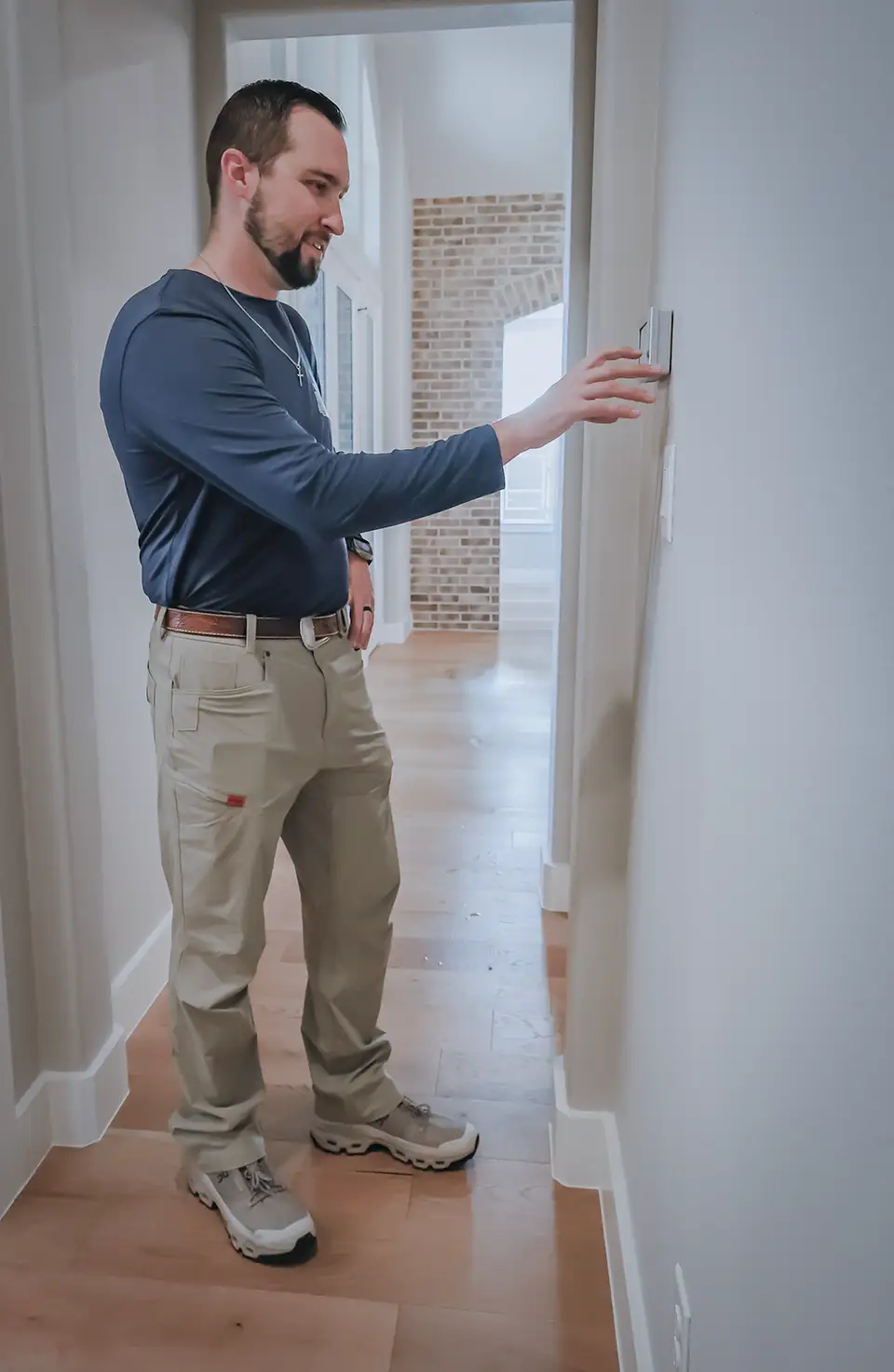 Setting up a thermostat on a new HVAC installation